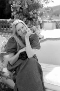 Black and White image of Becky Tranter Editorial Wedding Photographer