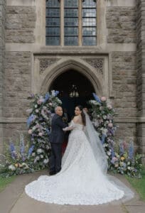 Natural bridal and father portrait wedding photography